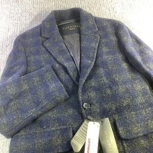 Cardinal Canada Barrett Charcoal Navy Check Wool‎ Blend Primaloft Jacket Size M